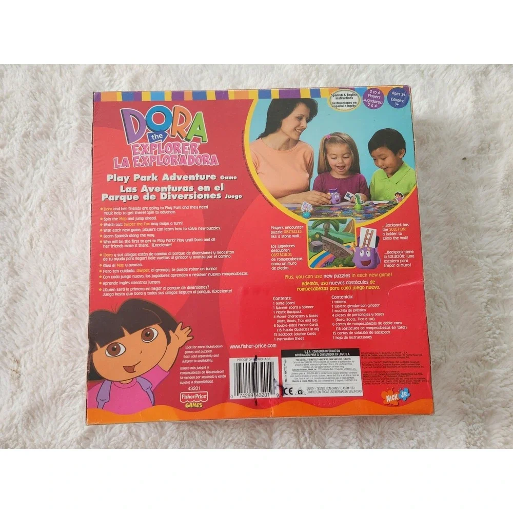 Dora the Explorer Play Park Adventure Board Game 2002‎ New Sealed